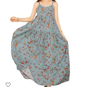 Bohemian floral print maxi dress